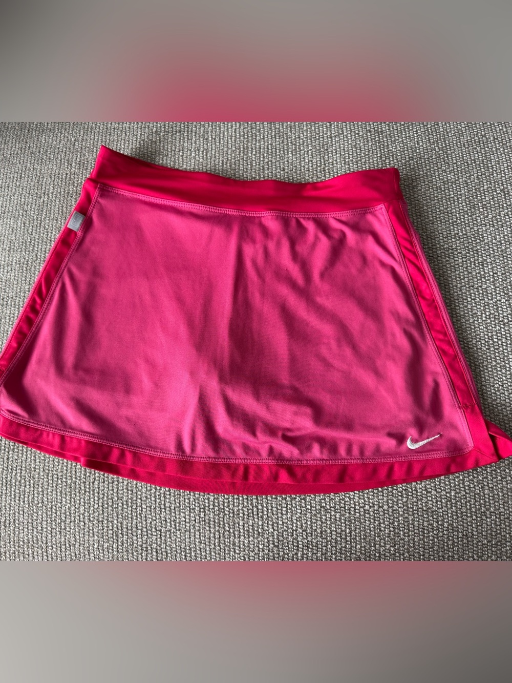 Nike Hot Pink Dri-FIT Skort with White Logo Tag